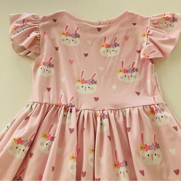 Easter Bunny Girls 6 Pink Dress Spring Summer - Picture 5 of 6